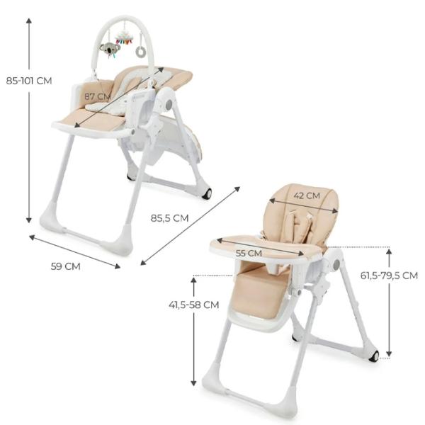 Scaun de masă KinderKraft Tummie (KHTUMM00BEG0000) / 0 luni / Beige  photo 10 Scaun de masă KinderKraft Tummie (KHTUMM00BEG0000) / 0 luni / Beige  photo 10