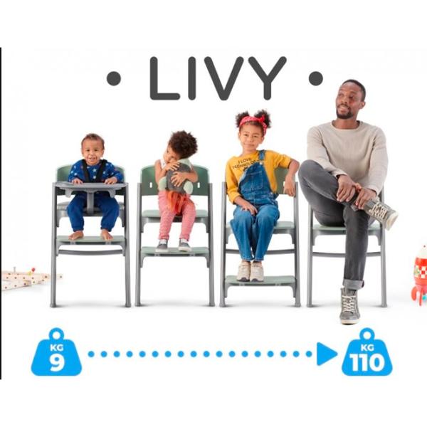 Стульчик для кормления KinderKraft Livy (KHLIVY00GRE0000) / 6 месяцев / Оливковый  photo 8 Стульчик для кормления KinderKraft Livy (KHLIVY00GRE0000) / 6 месяцев / Оливковый  photo 8