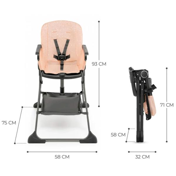 Scaun de masă KinderKraft Foldee (KHFOLD00PNK0000) 6 luni/ Pink photo 7