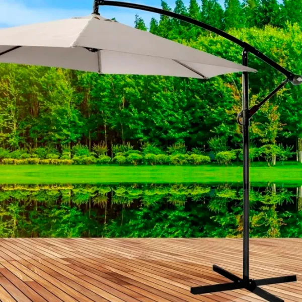 Umbrelă de grădină Jumi OM-755246 Black Dark Beige photo 3 Umbrelă de grădină Jumi OM-755246 Black Dark Beige photo 3