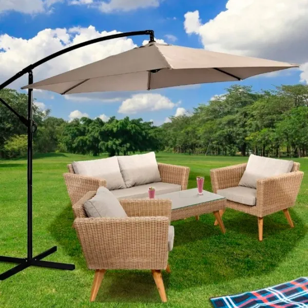 Umbrelă de grădină Jumi OM-755246 Black Dark Beige photo 5 Umbrelă de grădină Jumi OM-755246 Black Dark Beige photo 5