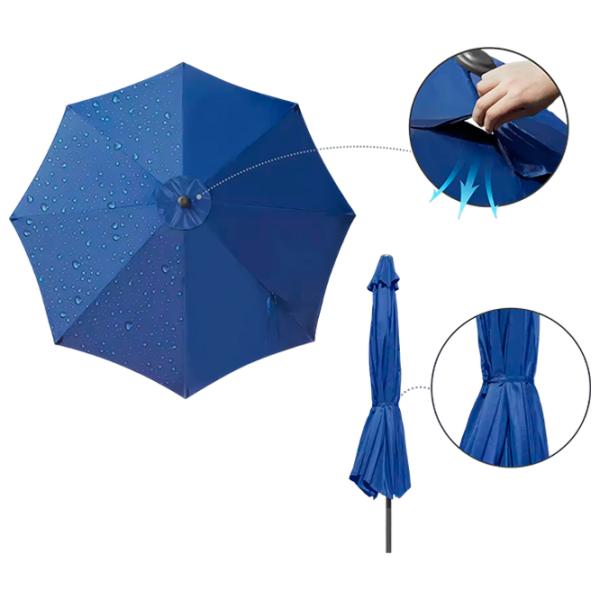 Umbrelă de grădină Waltz Murcia U0008 Black Blue photo 4