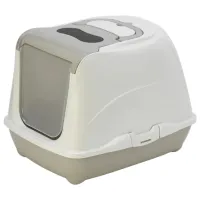 Tavă pentru pisici Flamingo Loki M Acoperită/ Gray