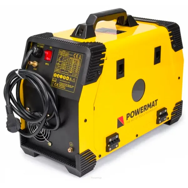 Aparat de sudat Powermat PM-IMG-220L-PRO 230 V semiautomat (MIG/ MAG), cu electrod (MMA), cu gaz inert (TIG)/ Yellow photo 3