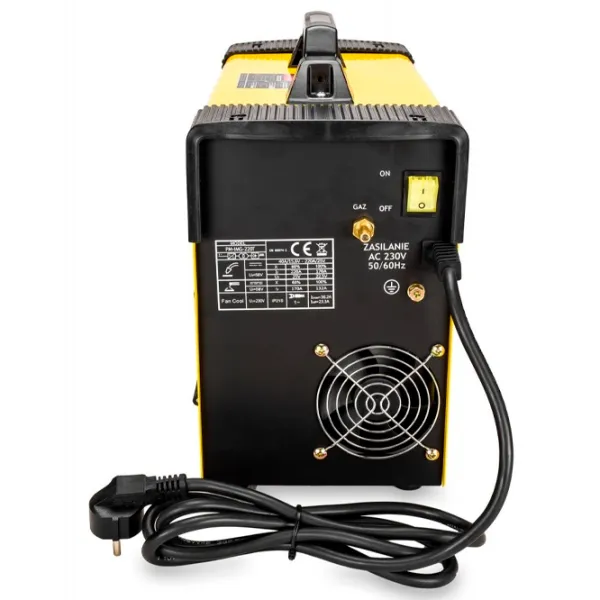 Aparat de sudat Powermat PM-IMG-220T 230 V semiautomat (MIG/ MAG), cu electrod (MMA), cu gaz inert (TIG)/ Yellow photo 7