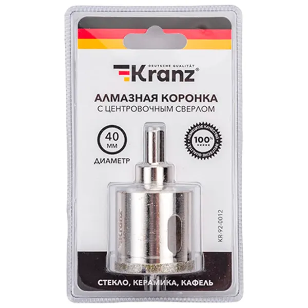Carotă Kranz KR-92-0012 Diamant/ Cilindric photo 2