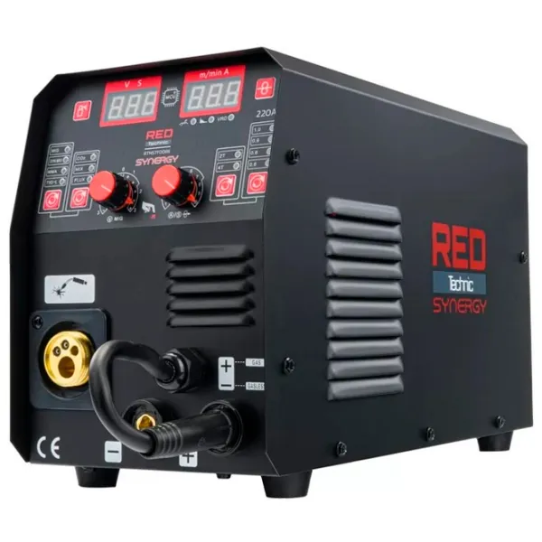 Aparat de sudat Red Technic RTMSTF0086 230 V semiautomat (MIG/ MAG), cu electrod (MMA), cu gaz inert (TIG)/ Black photo 1