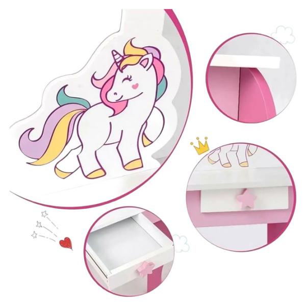 Joc de rol Costway Dressing table for children 3+/ set de frumusete photo 2