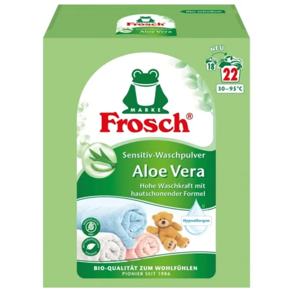 Detergent Frosch Color Aloe Vera 1.45 kg  Număr spălări: 22 photo 1 Detergent Frosch Color Aloe Vera 1.45 kg  Număr spălări: 22 photo 1