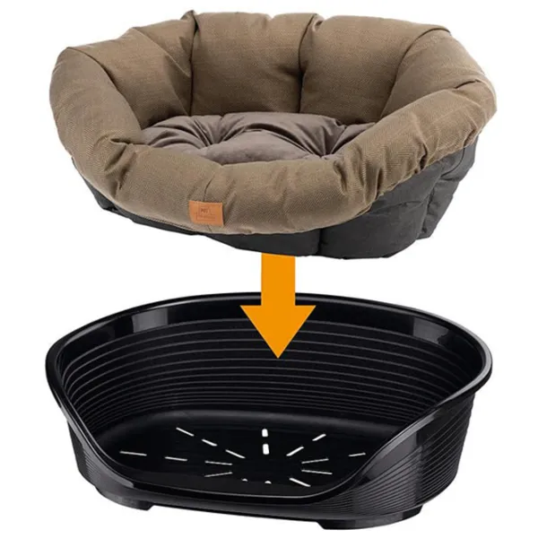 Кровать для кошек Ferplast Prestige Бархат/ Grey photo 3