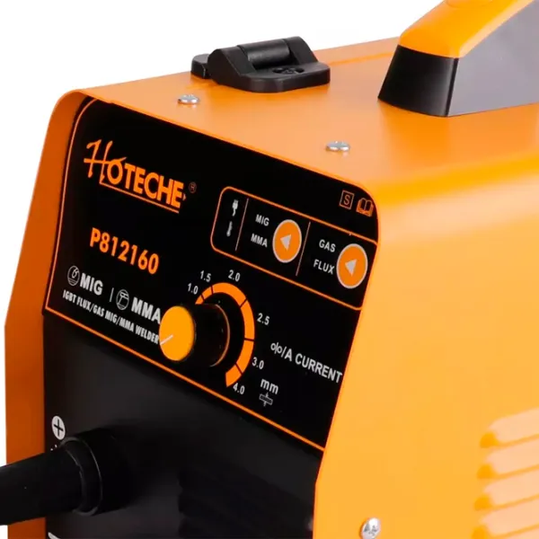 Aparat de sudat Hoteche PG812160A 220 V cu electrod (MMA), semiautomat (MIG/ MAG)/ Orange photo 3
