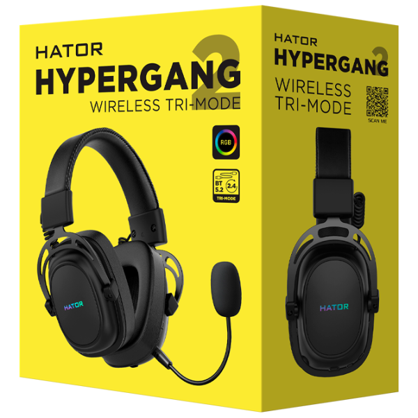 Căști Hator Hypergang 2 Black Fără fir/ Gaming photo 5