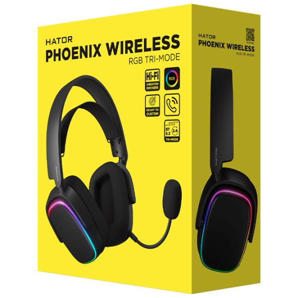 Căști Hator Phoenix Black Fără fir/ Gaming photo 6 Căști Hator Phoenix Black Fără fir/ Gaming photo 6