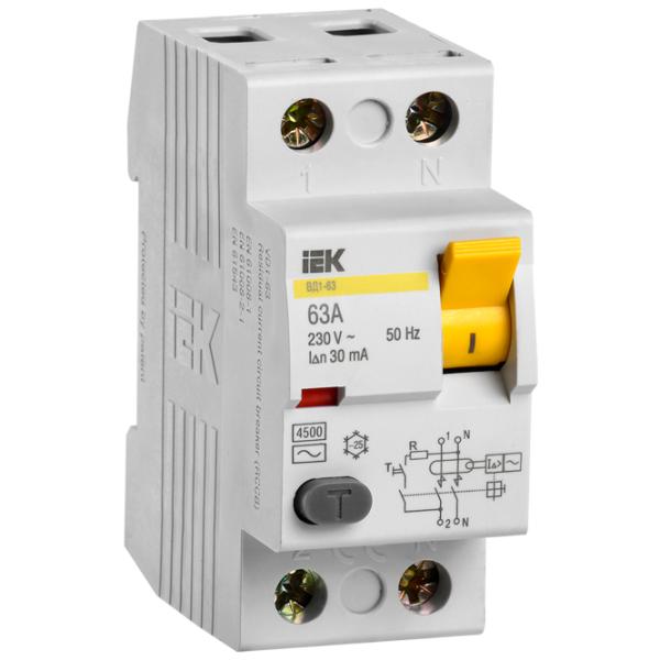 Întrerupătoare diferențiale IEK MDV10-2-063-100 63 A/ 230 V - 400 V photo 1 Întrerupătoare diferențiale IEK MDV10-2-063-100 63 A/ 230 V - 400 V photo 1