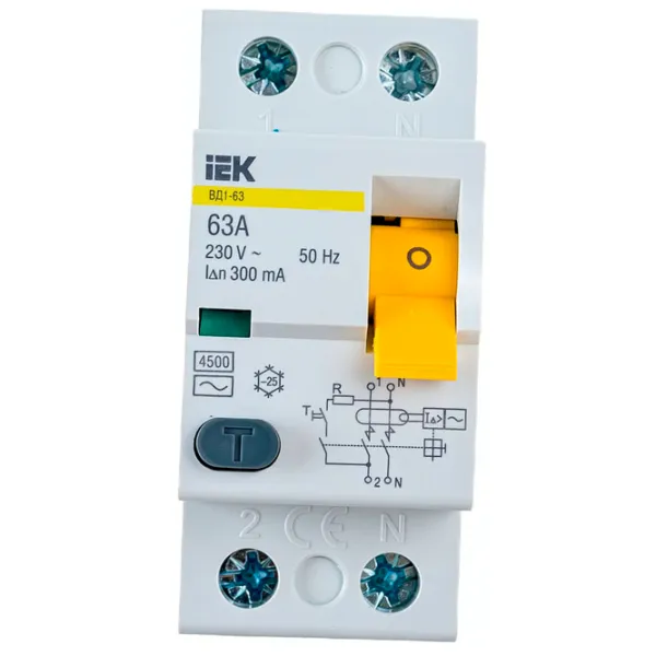 Дифференциальные автоматы IEK MDV10-2-063-300 63 A/ 220 В photo 1