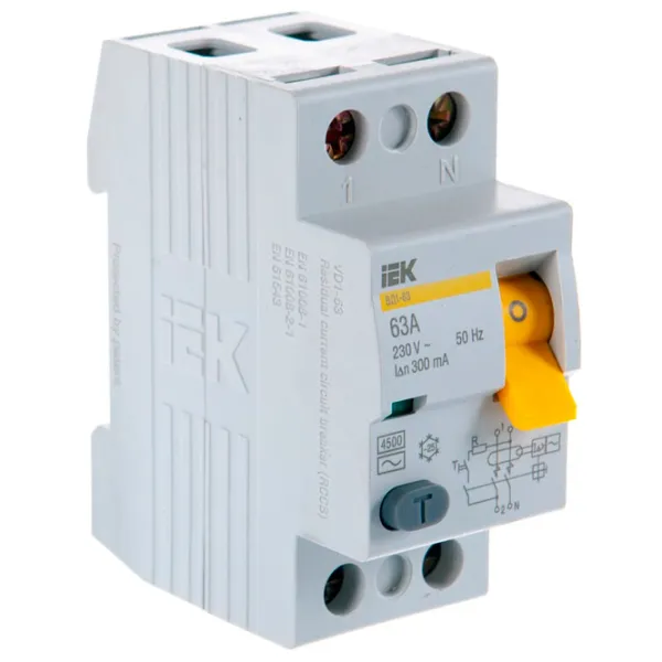 Дифференциальные автоматы IEK MDV10-2-063-300 63 A/ 220 В photo 2