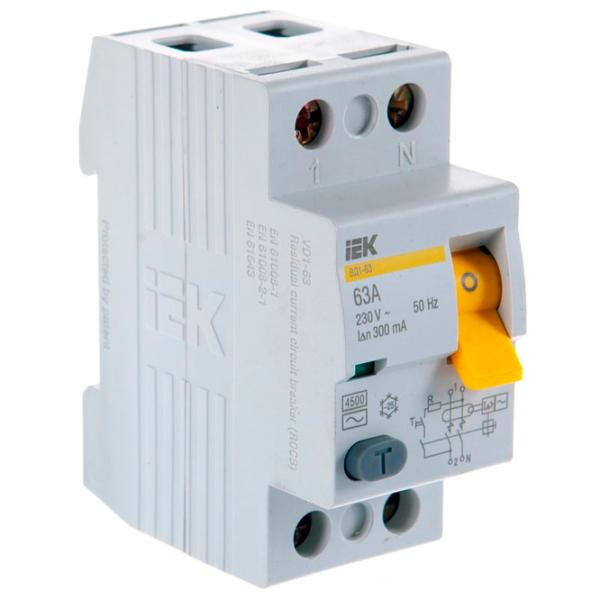 Дифференциальные автоматы IEK MDV10-2-063-300 63 A/ 220 В photo 2