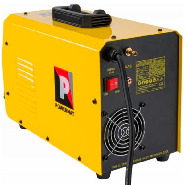 Aparat de sudat Powermat PM-IMGTS-220L 230 V semiautomat (MIG/ MAG), cu electrod (MMA), cu gaz inert (TIG)/ Yellow photo 3