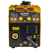 Сварочный аппарат Powermat PM-IMGTS-220L 230 В полуавтоматическая (MIG/ MAG), ручная дуговая (MMA), аргонно-дуговая (TIG)/ Желтый photo 4