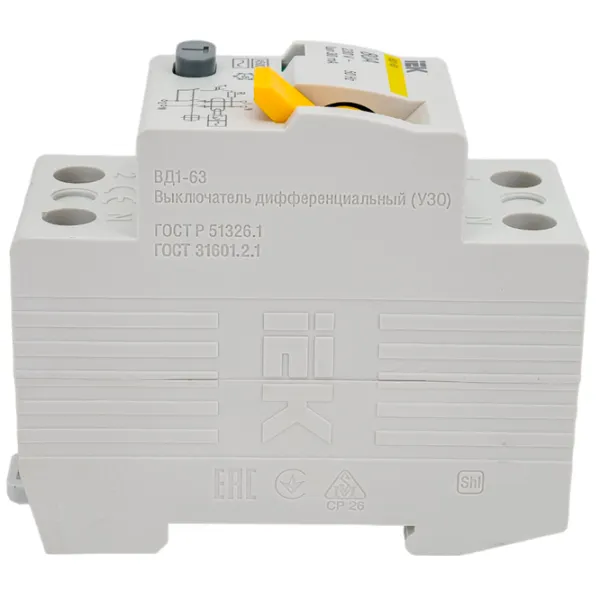 Дифференциальные автоматы IEK MDV10-2-080-030 80 A/ 230 В photo 3
