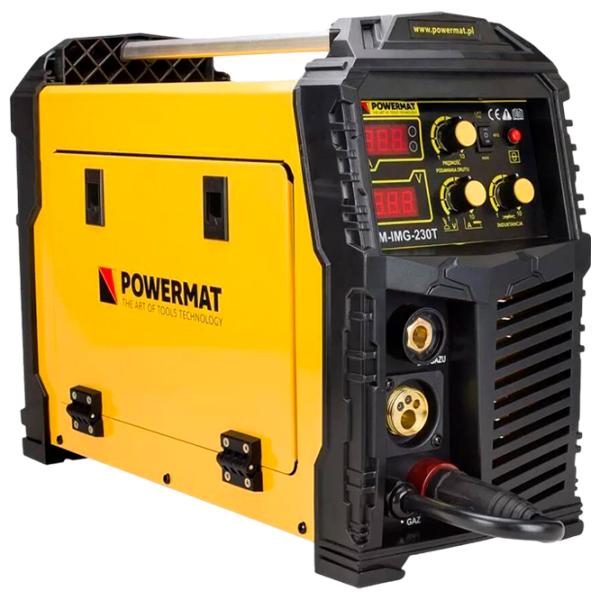 Сварочный аппарат Powermat PM-IMG-230T 230 В полуавтоматическая (MIG/ MAG), ручная дуговая (MMA), аргонно-дуговая (TIG)/ Желтый photo 1