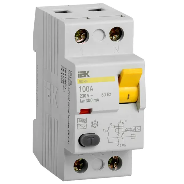 Дифференциальные автоматы IEK MDV10-2-100-300 100 A/ 230 В photo 1