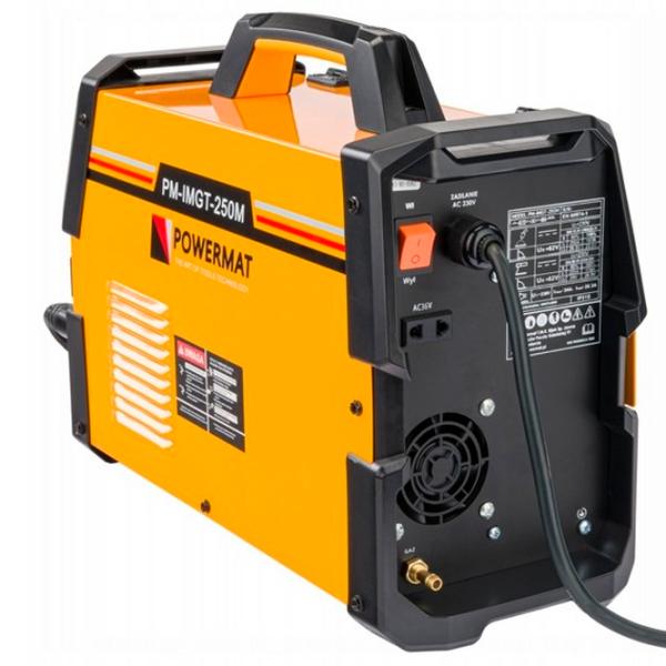 Aparat de sudat Powermat PM-IMGT-250M 230 V cu electrod (MMA), semiautomat (MIG/ MAG)/ Orange photo 3