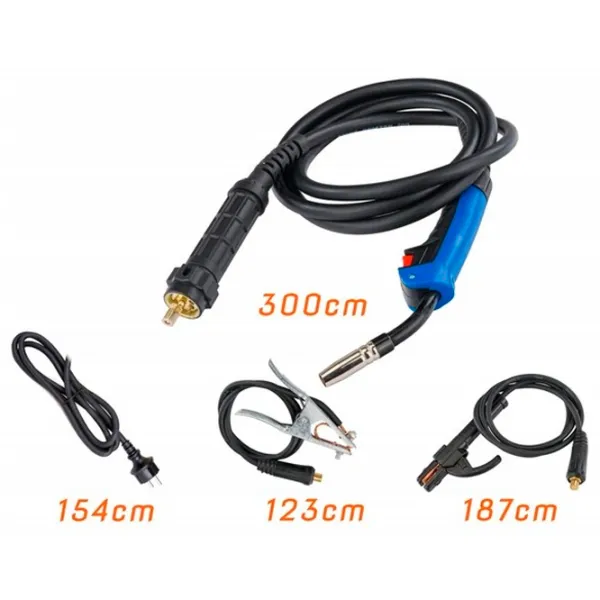 Aparat de sudat Powermat PM-IMGT-250M 230 V cu electrod (MMA), semiautomat (MIG/ MAG)/ Orange photo 6