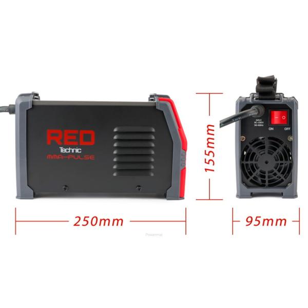 Aparat de sudat Red Technic RTSIT0004 230 V semiautomat (MIG/ MAG), cu electrod (MMA), cu gaz inert (TIG)/ Black photo 8