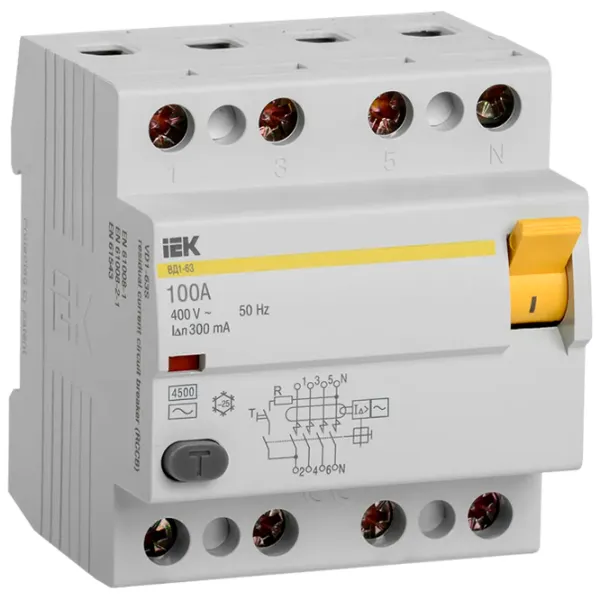Întrerupătoare diferențiale IEK MDV10-4-100-300 100 A/ 400 V photo 1