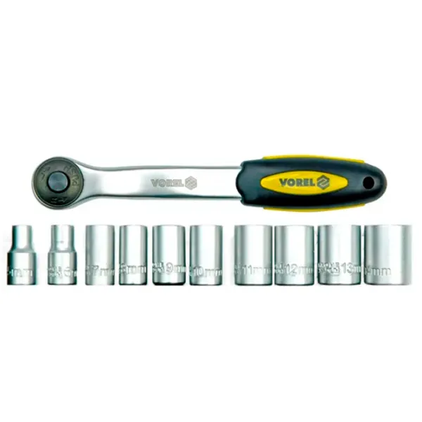 Набор ключей с трещоткой Vorel VOR58600 Количество в наборе: 11 шт. photo 1