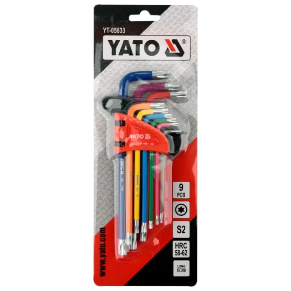 Набор ключей Torx Yato YT05633 Количество в наборе: 9 шт. photo 3 Набор ключей Torx Yato YT05633 Количество в наборе: 9 шт. photo 3