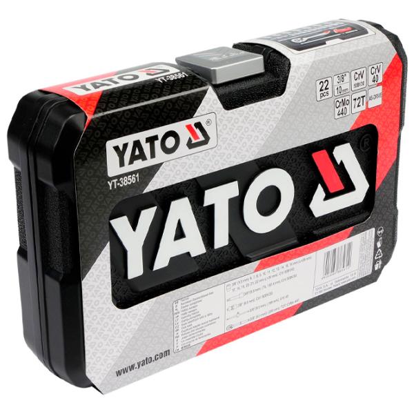 Набор головок торцевых Yato YT38561 Количество в наборе: 22 шт. photo 3 Набор головок торцевых Yato YT38561 Количество в наборе: 22 шт. photo 3