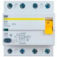 Întrerupătoare diferențiale IEK MDV10-4-063-030 63 A/ 380 V