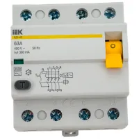 Întrerupătoare diferențiale IEK MDV10-4-063-300 63 A/ 400 V