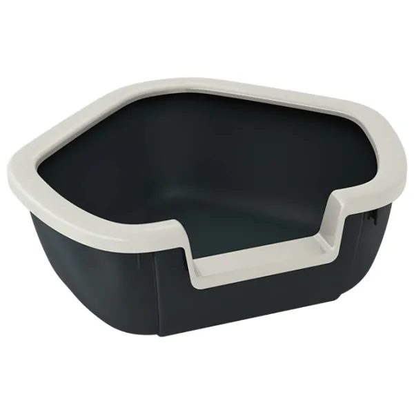 Лоток для кошек Ferplast Dama Углoвой/ Black photo 1 Лоток для кошек Ferplast Dama Углoвой/ Black photo 1