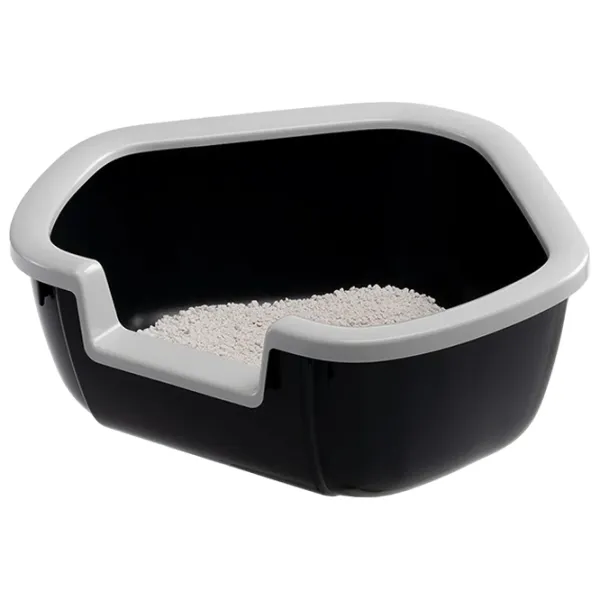 Лоток для кошек Ferplast Dama Углoвой/ Black photo 2 Лоток для кошек Ferplast Dama Углoвой/ Black photo 2