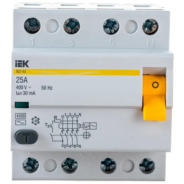 Întrerupătoare diferențiale IEK MDV10-4-025-030 25 A/ 380 V photo 3 Întrerupătoare diferențiale IEK MDV10-4-025-030 25 A/ 380 V photo 3