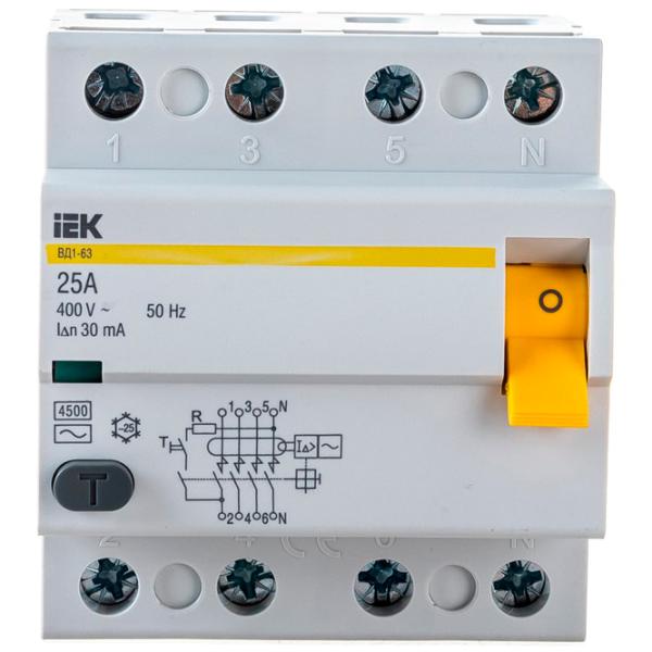Întrerupătoare diferențiale IEK MDV10-4-025-030 25 A/ 380 V photo 3 Întrerupătoare diferențiale IEK MDV10-4-025-030 25 A/ 380 V photo 3