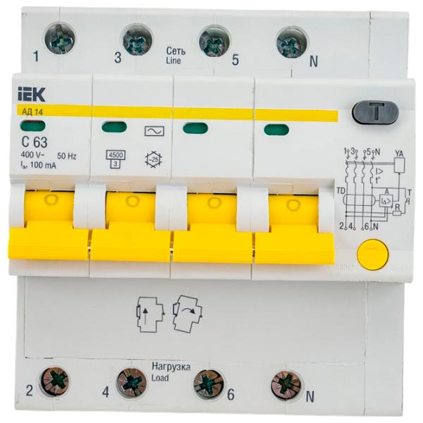 Întrerupătoare diferențiale IEK MAD10-4-063-C-100 63 A/ 220 V - 400 В photo 1 Întrerupătoare diferențiale IEK MAD10-4-063-C-100 63 A/ 220 V - 400 В photo 1
