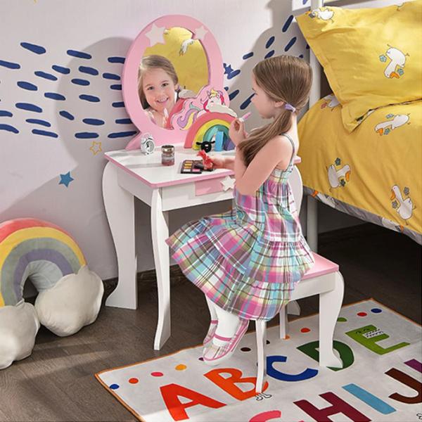 Joc de rol Costway Dressing table for children 3+/ Măsuță photo 3