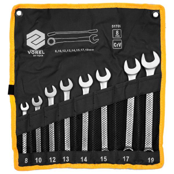 Комбинированный набор ключей Vorel VOR51705 Количество в наборе: 8 шт. photo 1