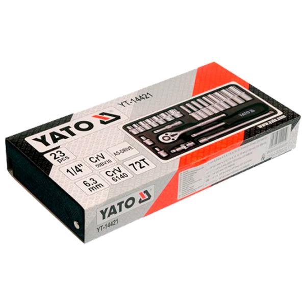 Набор головок торцевых Yato YT14421 Количество в наборе: 23 шт. photo 2