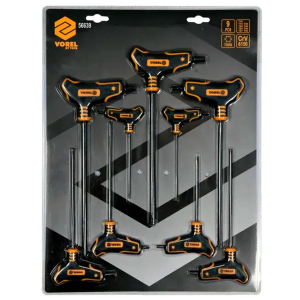 Набор ключей Torx Vorel VOR56639 Количество в наборе: 9 шт. photo 2