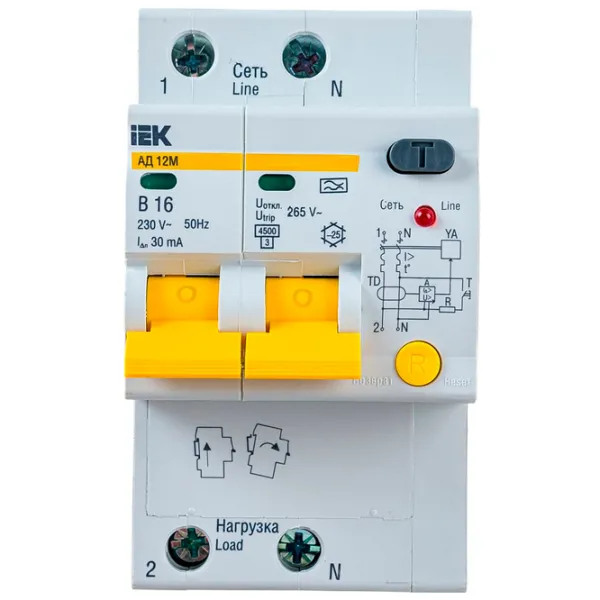 Дифференциальные автоматы IEK MAD10-4-040-C-300 30 A/ 220 В - 400 В photo 1