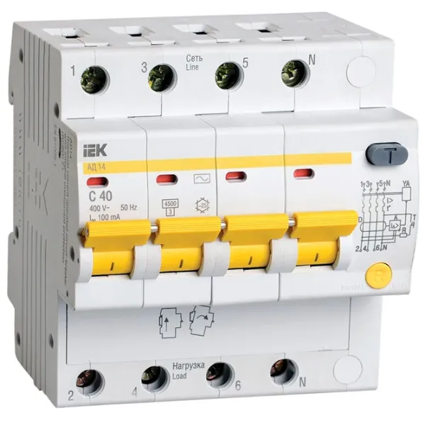 Întrerupătoare diferențiale IEK MAD10-4-040-C-100 40 A/ 220 V - 400 V photo 1 Întrerupătoare diferențiale IEK MAD10-4-040-C-100 40 A/ 220 V - 400 V photo 1