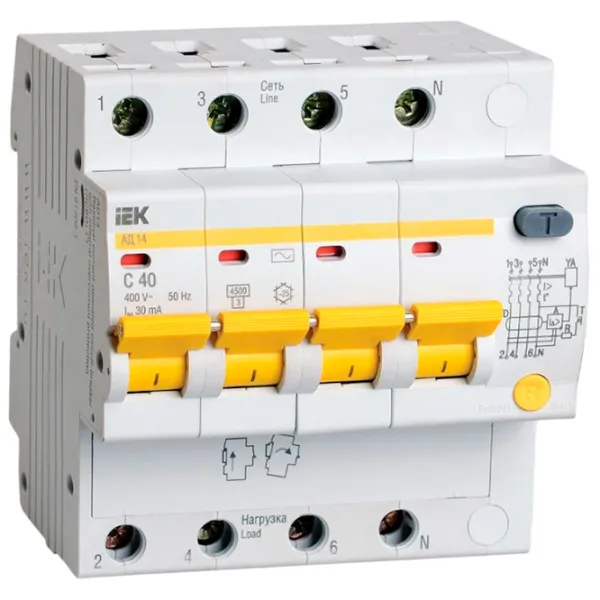 Întrerupătoare diferențiale IEK MAD10-4-040-C-030 32 A/ 400 V photo 1 Întrerupătoare diferențiale IEK MAD10-4-040-C-030 32 A/ 400 V photo 1