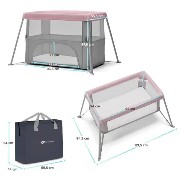 Țarc pentru copii KinderKraft Movi (KCMOVI00PNK0000) 0 luni - 3 ani/ Pink photo 6 Țarc pentru copii KinderKraft Movi (KCMOVI00PNK0000) 0 luni - 3 ani/ Pink photo 6