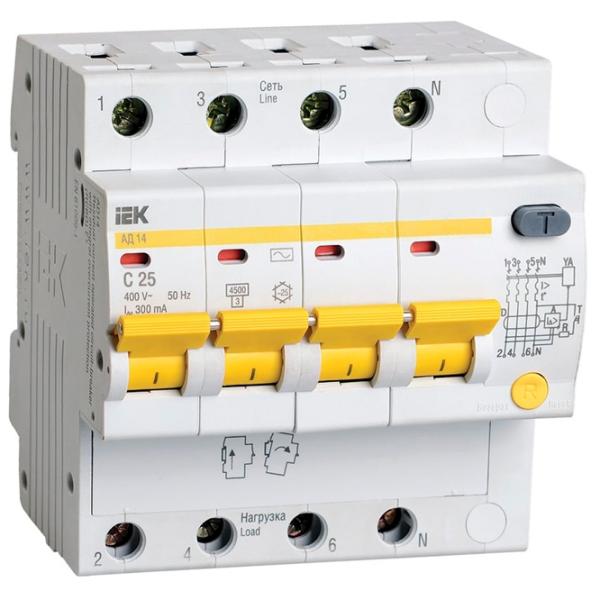 Întrerupătoare diferențiale IEK MAD10-4-025-C-300 25 A/ 220 V - 400 V photo 1