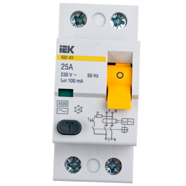 Дифференциальные автоматы IEK MDV10-2-025-100 25 A/ 220 В photo 3